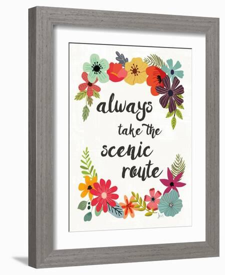 Words and Petals III-Jess Aiken-Framed Art Print