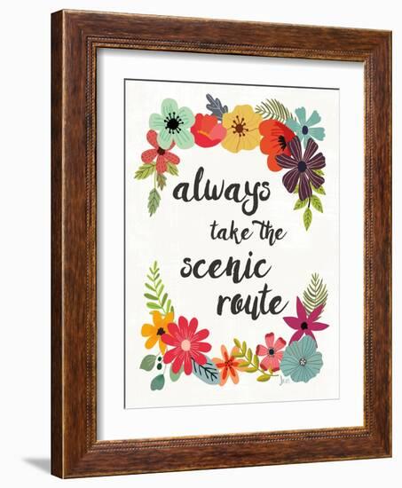 Words and Petals III-Jess Aiken-Framed Art Print