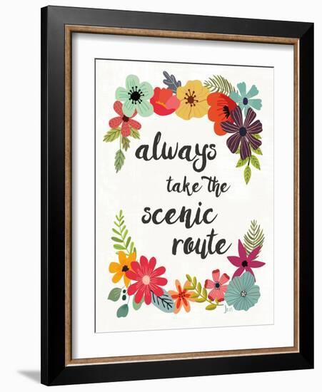 Words and Petals III-Jess Aiken-Framed Art Print