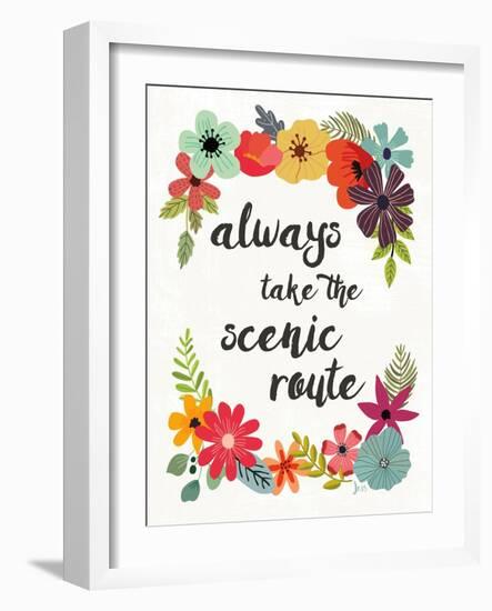 Words and Petals III-Jess Aiken-Framed Art Print