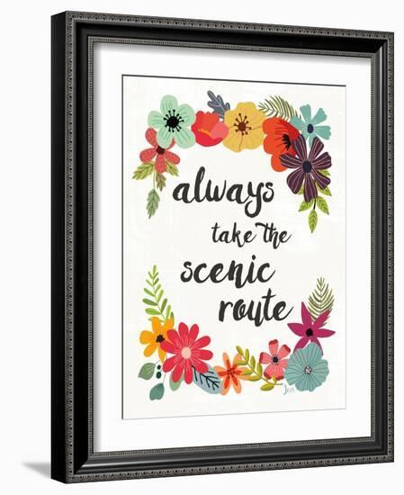 Words and Petals III-Jess Aiken-Framed Art Print