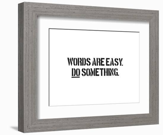 Words Are Easy-SM Design-Framed Art Print