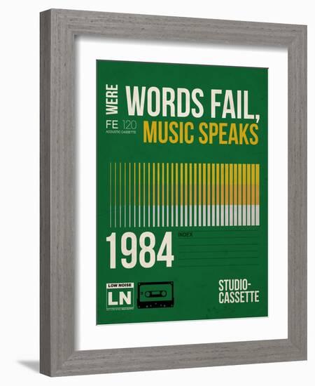 Words Fail, Music Speaks-NaxArt-Framed Art Print