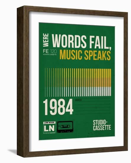 Words Fail, Music Speaks-NaxArt-Framed Art Print