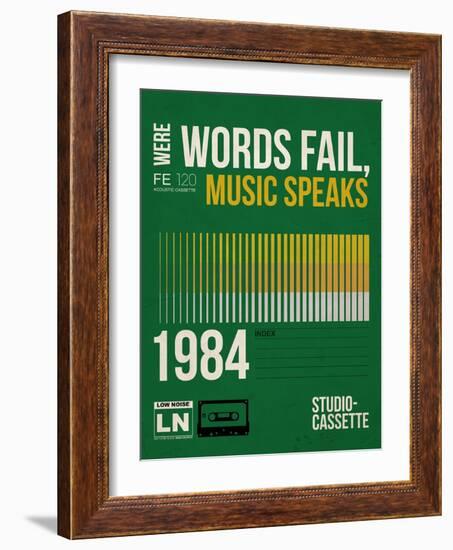 Words Fail, Music Speaks-NaxArt-Framed Art Print