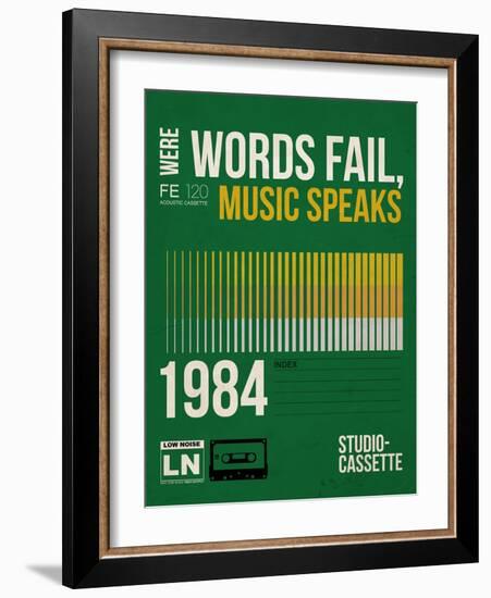 Words Fail, Music Speaks-NaxArt-Framed Art Print