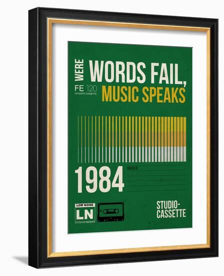 Words Fail, Music Speaks-NaxArt-Framed Art Print