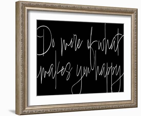 Words of Encouragement III BW v2-Sarah Adams-Framed Art Print