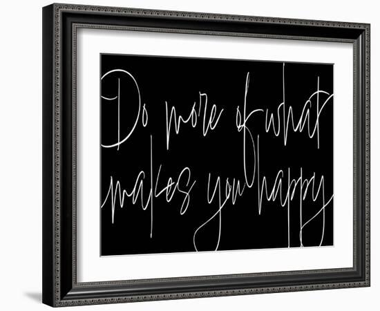 Words of Encouragement III BW v2-Sarah Adams-Framed Art Print