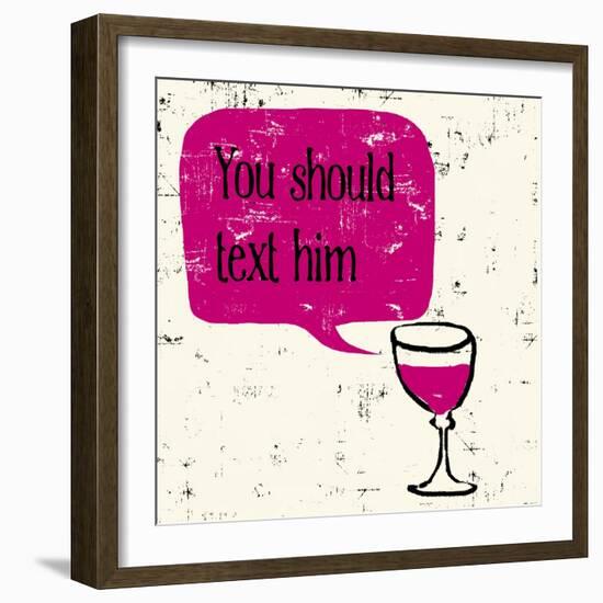 Words of Wine 9-Lola Bryant-Framed Art Print