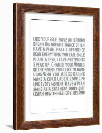 Words-Andrea James-Framed Art Print