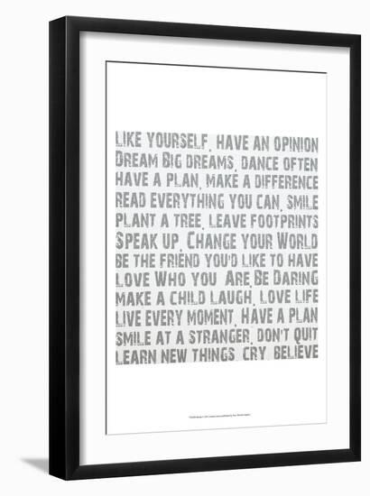 Words-Andrea James-Framed Art Print