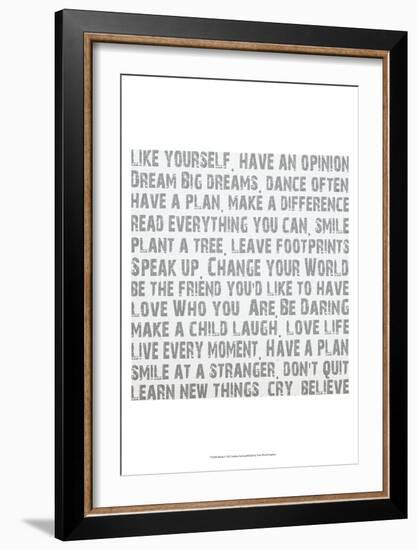 Words-Andrea James-Framed Art Print