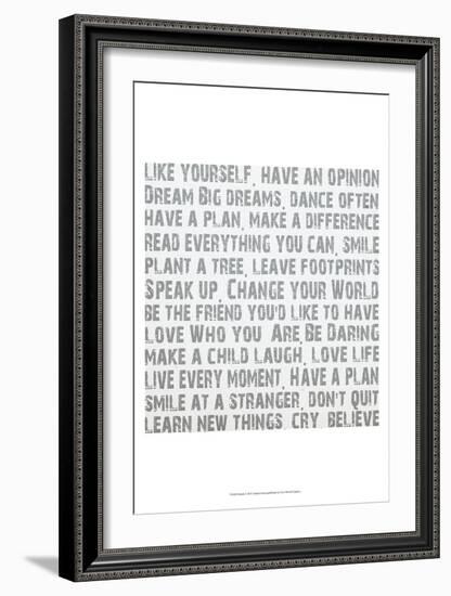 Words-Andrea James-Framed Art Print