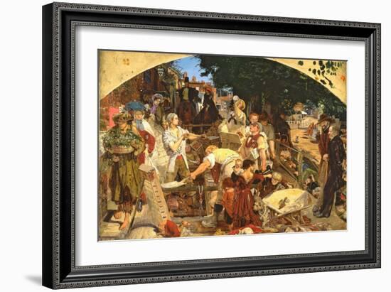 Work, 1852-65-Ford Madox Brown-Framed Giclee Print