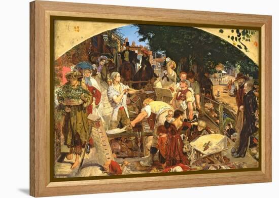 Work, 1852-65-Ford Madox Brown-Framed Premier Image Canvas