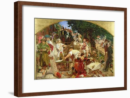 Work', 1852-65-Ford Madox Brown-Framed Giclee Print