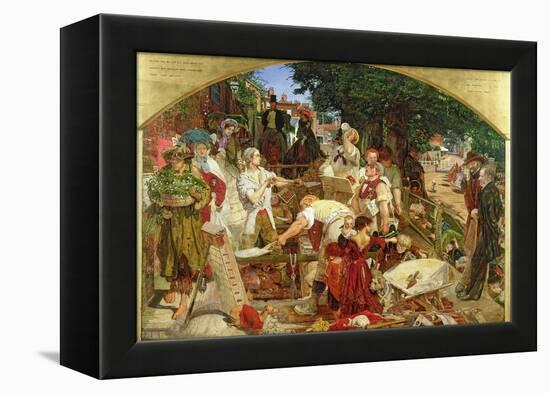 Work', 1852-65-Ford Madox Brown-Framed Premier Image Canvas