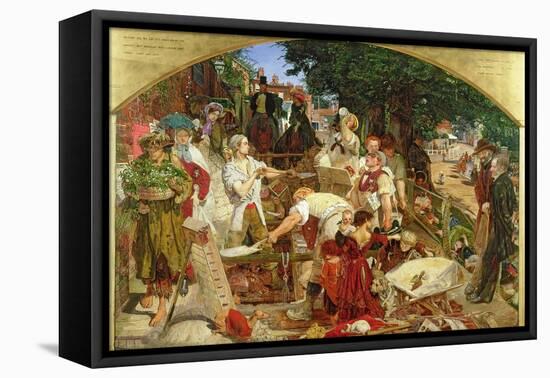 Work', 1852-65-Ford Madox Brown-Framed Premier Image Canvas