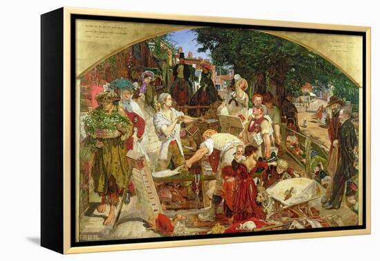 Work', 1852-65-Ford Madox Brown-Framed Premier Image Canvas