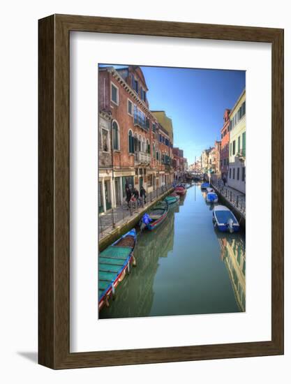 Work Boats Along Canals of Venice, Italy-Darrell Gulin-Framed Photographic Print