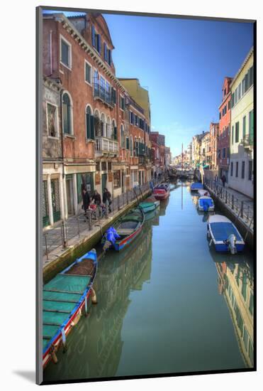 Work Boats Along Canals of Venice, Italy-Darrell Gulin-Mounted Photographic Print