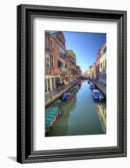 Work Boats Along Canals of Venice, Italy-Darrell Gulin-Framed Photographic Print