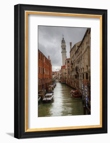 Work Boats Along Canals of Venice, Italy-Darrell Gulin-Framed Photographic Print