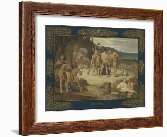 Work, c.1863-Pierre Puvis de Chavannes-Framed Giclee Print