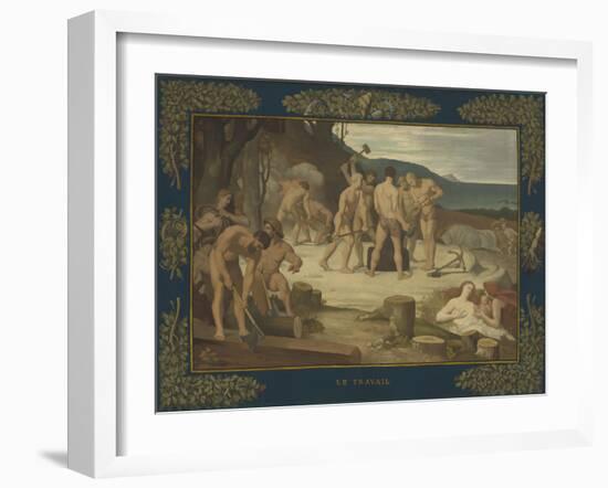 Work, c.1863-Pierre Puvis de Chavannes-Framed Giclee Print