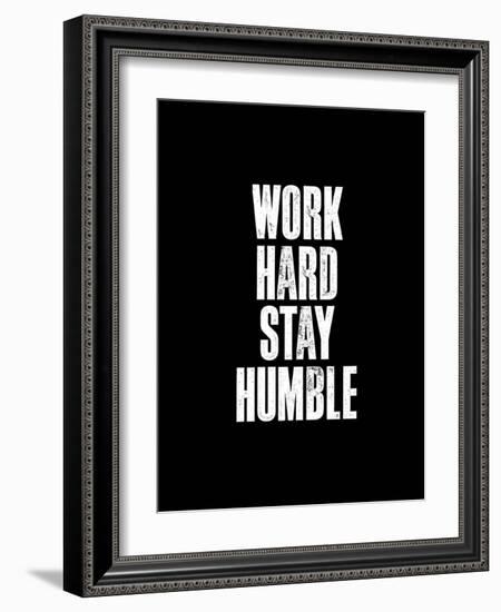 Work Hard Black-Brett Wilson-Framed Art Print