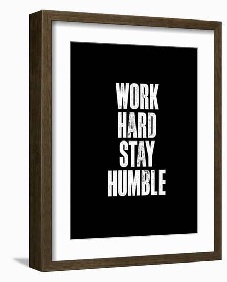 Work Hard Black-Brett Wilson-Framed Art Print