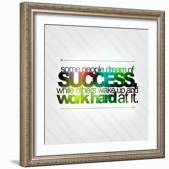 Work Hard for Success-maxmitzu-Framed Art Print