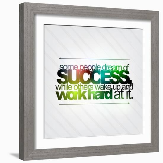 Work Hard for Success-maxmitzu-Framed Art Print