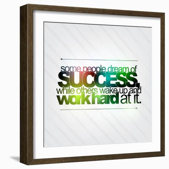 Work Hard for Success-maxmitzu-Framed Art Print