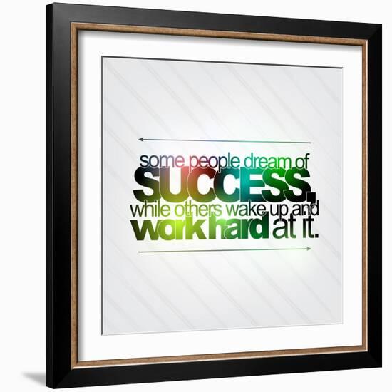 Work Hard for Success-maxmitzu-Framed Art Print