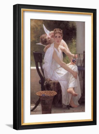 Work Interrupted-William Adolphe Bouguereau-Framed Art Print