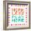 Work Less Play More Message Written In Pixel Blocks-wongstock-Framed Art Print