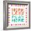 Work Less Play More Message Written In Pixel Blocks-wongstock-Framed Art Print