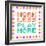 Work Less Play More Message Written In Pixel Blocks-wongstock-Framed Art Print