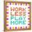 Work Less Play More Message Written In Pixel Blocks-wongstock-Framed Stretched Canvas