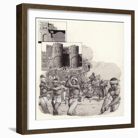 Work on the First Walls of Cairo Began in 969Ad-Pat Nicolle-Framed Giclee Print