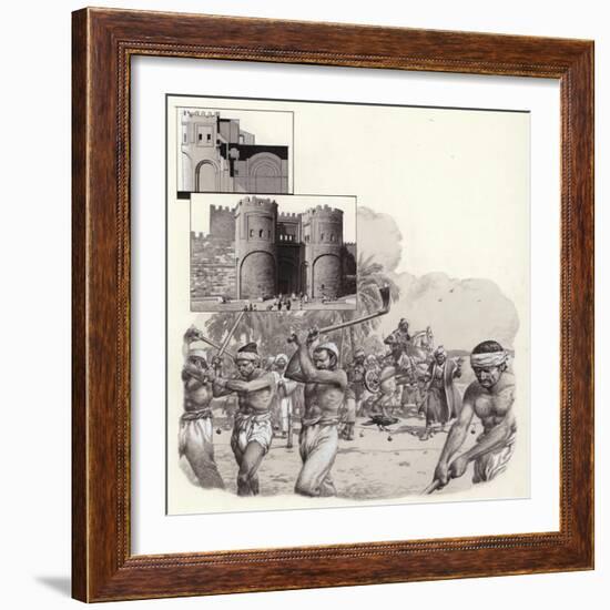 Work on the First Walls of Cairo Began in 969Ad-Pat Nicolle-Framed Giclee Print