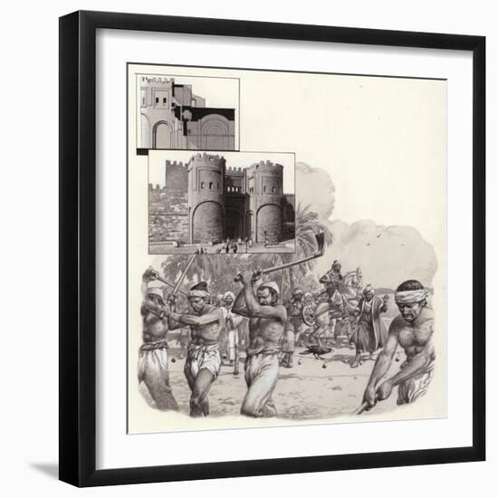 Work on the First Walls of Cairo Began in 969Ad-Pat Nicolle-Framed Giclee Print