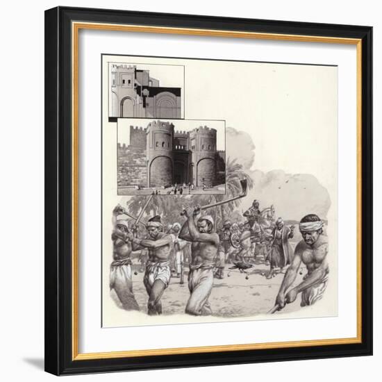 Work on the First Walls of Cairo Began in 969Ad-Pat Nicolle-Framed Giclee Print