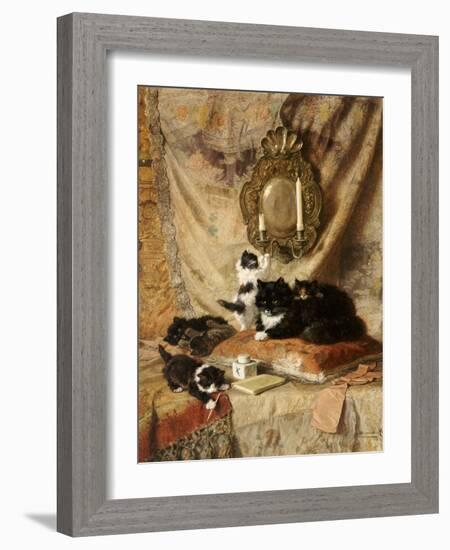 Work Rest and Play 1896-Henriette Ronner-Knip-Framed Giclee Print