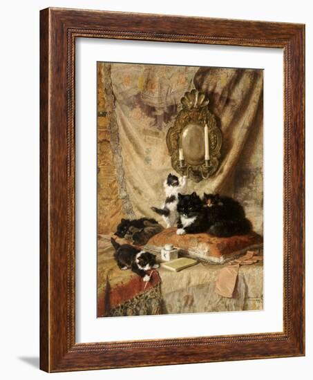 Work Rest and Play 1896-Henriette Ronner-Knip-Framed Giclee Print