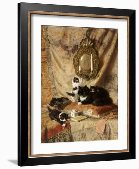 Work Rest and Play 1896-Henriette Ronner-Knip-Framed Giclee Print