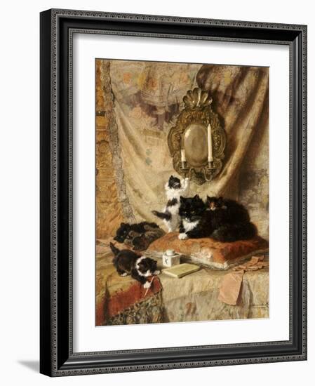 Work Rest and Play 1896-Henriette Ronner-Knip-Framed Giclee Print