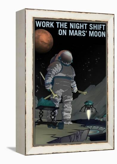 Work The Night Shift-NASA-Framed Stretched Canvas
